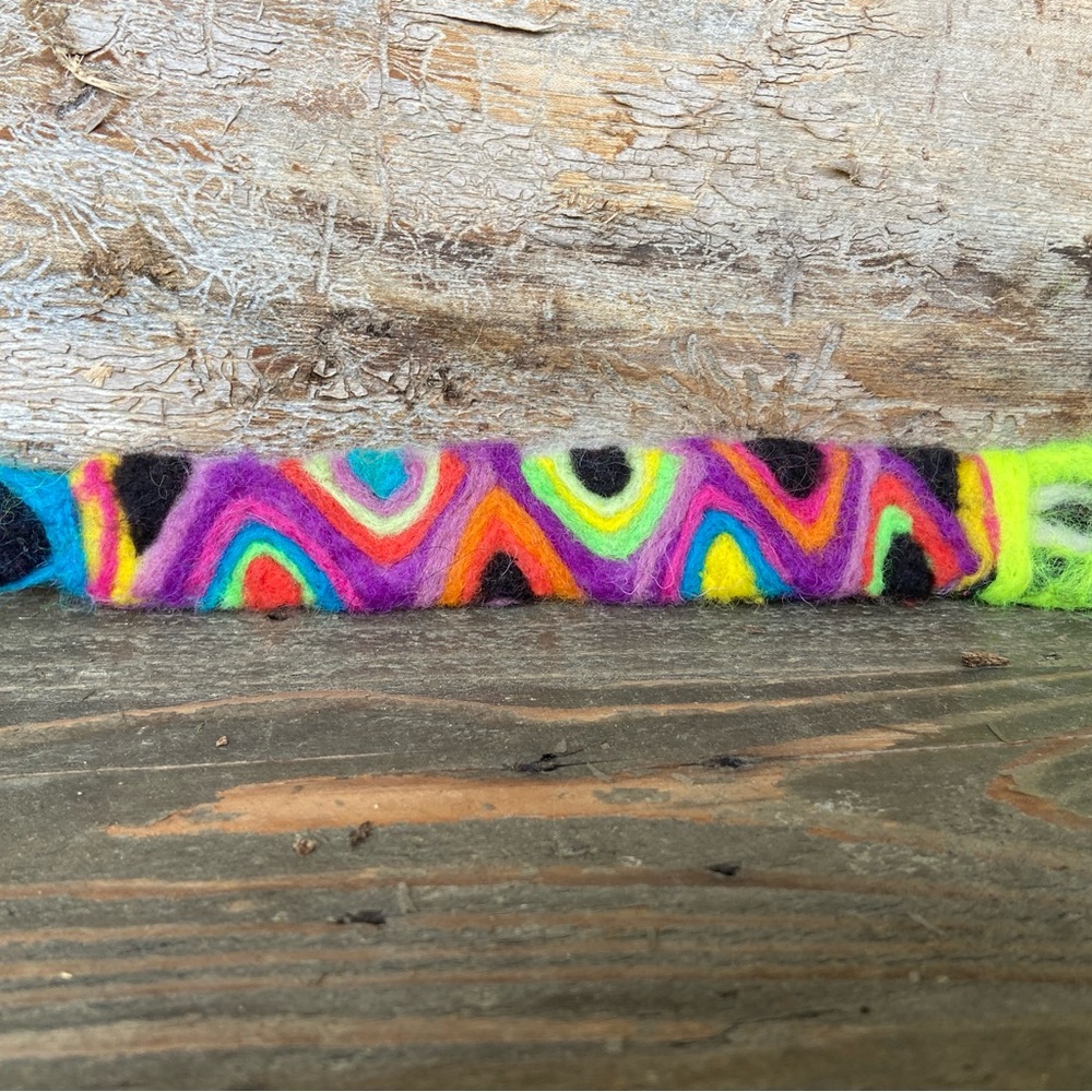 Purple and Orange Artistic Bracelet
